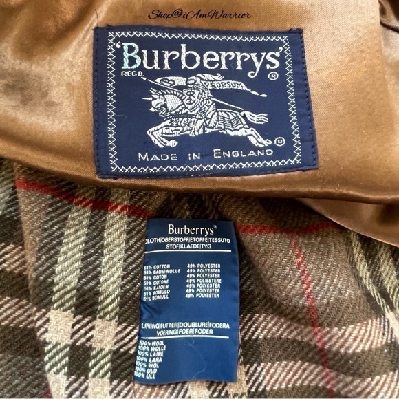 Vintage Burberrys London Long Wool Lined Trench Coat *shop@iAmWarrior - Picture 11 of 16